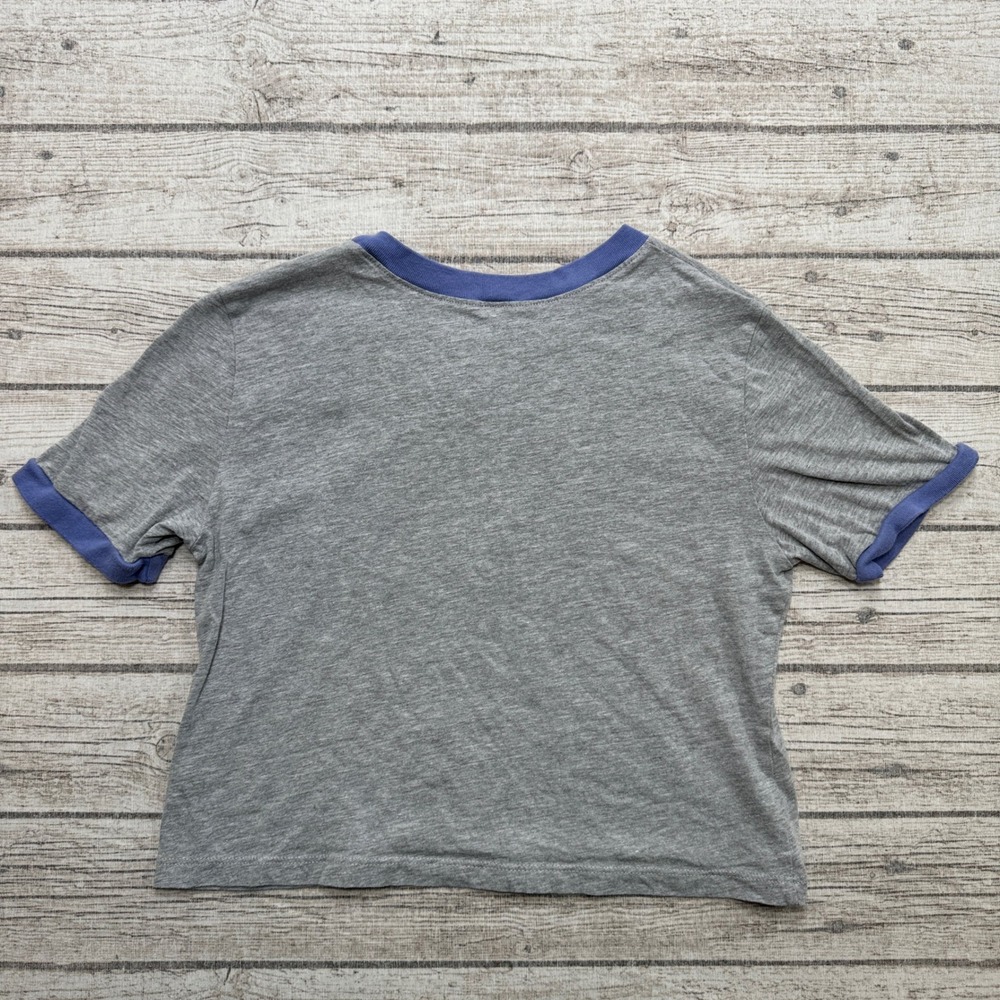 Taylor Swift Shirt Womens S Gray Karma Is My Boyfriend Midnights Ringer Boxy USA - Picture 2 of 5